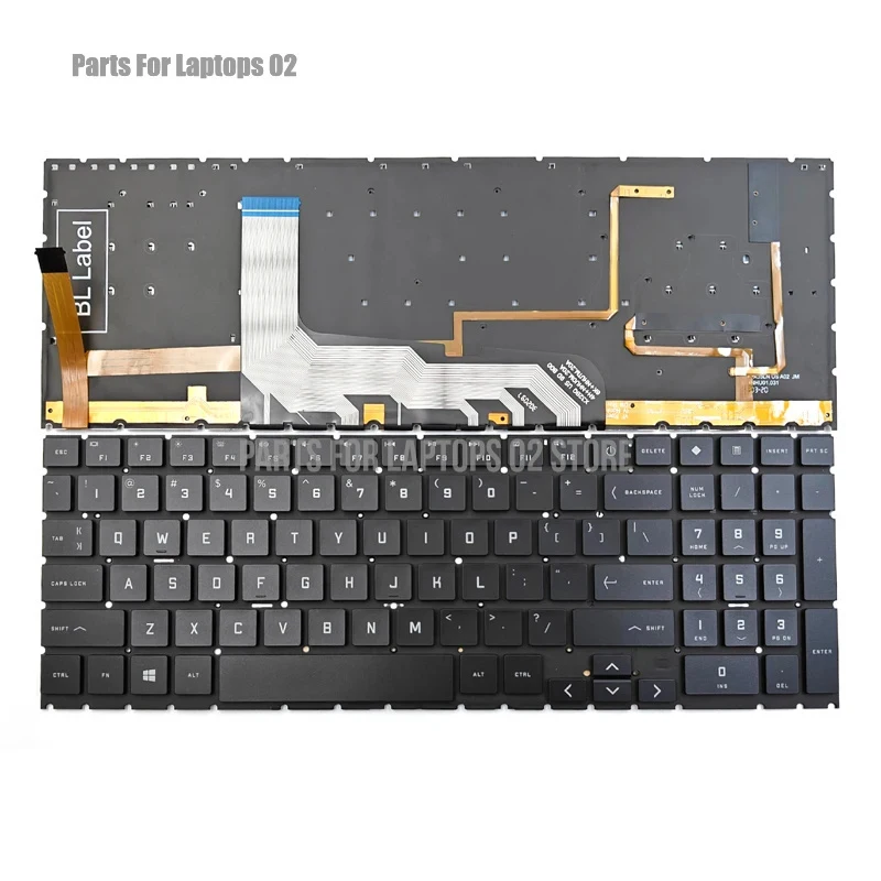 PP New For HP Omen 16-WF 16-WF0097NR 16-U 16-U0020NR 16-U0057NR 16-U1047NR 16-WD TPN-C167 Laptop Keyboard US With RGB Backlit