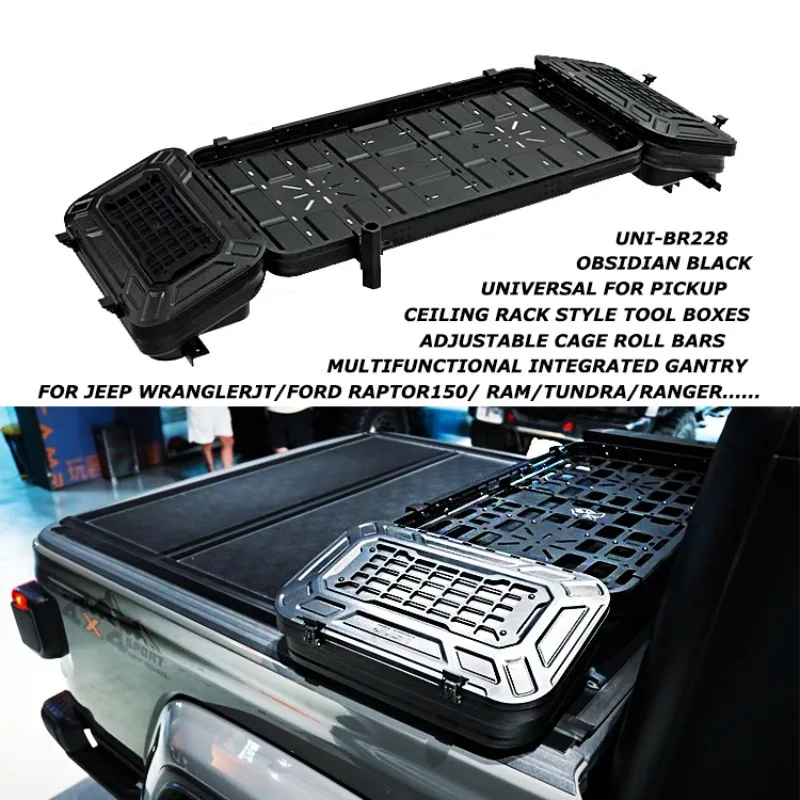 Multifunctional Integrated Gantry Adjustable Truck Bed Rack for Ranger Hilux Navara Gladiator F150 Tacoma tundra