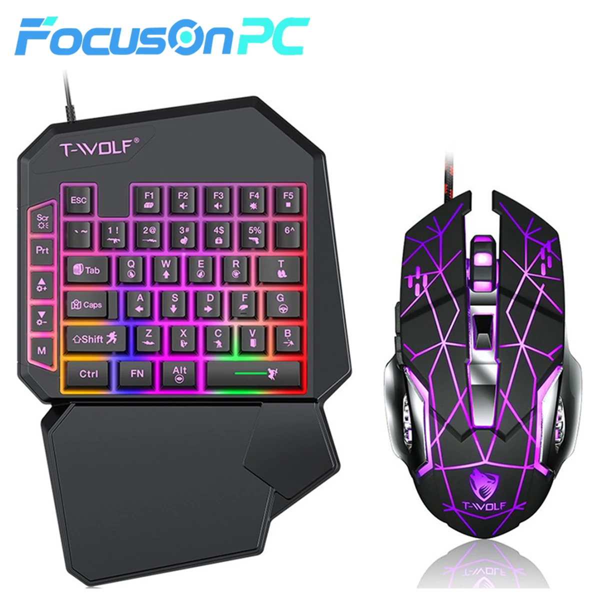 Gaming Keyboard And Mouse Mobile - FocusOnPC TF900 2-w-1 Konwerter do gier