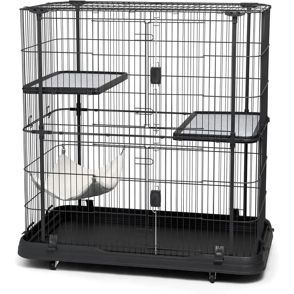 

Deluxe Cat Home With 3 Levels, Black , 39 LBS