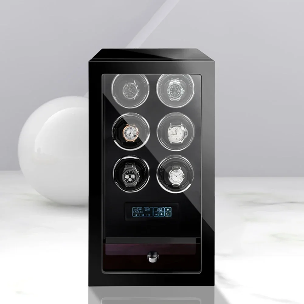 

IBBETON Luxurious High-End Automatic Watch Winder with Fingerprint Unlock Quiet Professional Storage Box for Timepieces