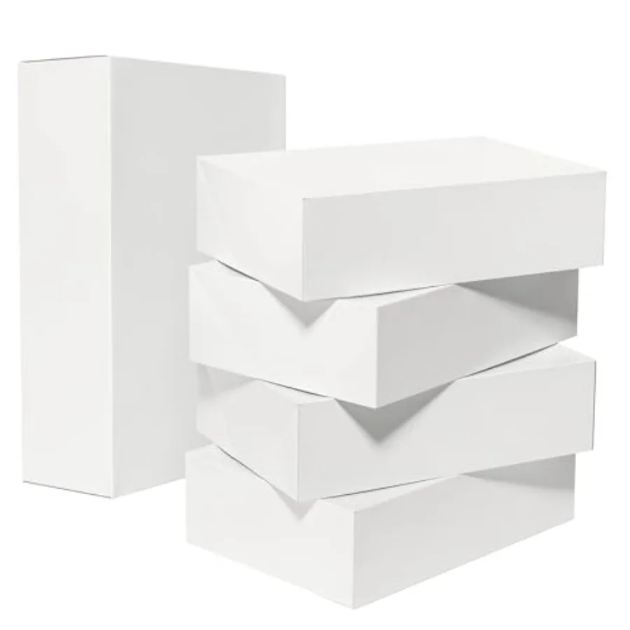 

Большие подарочные коробки 14x10x4 с крышками, 10 штук, особо глубокие, для одежды, рубашек, халатов, свитеров, для рождественских подарков, праздников, дней рождения