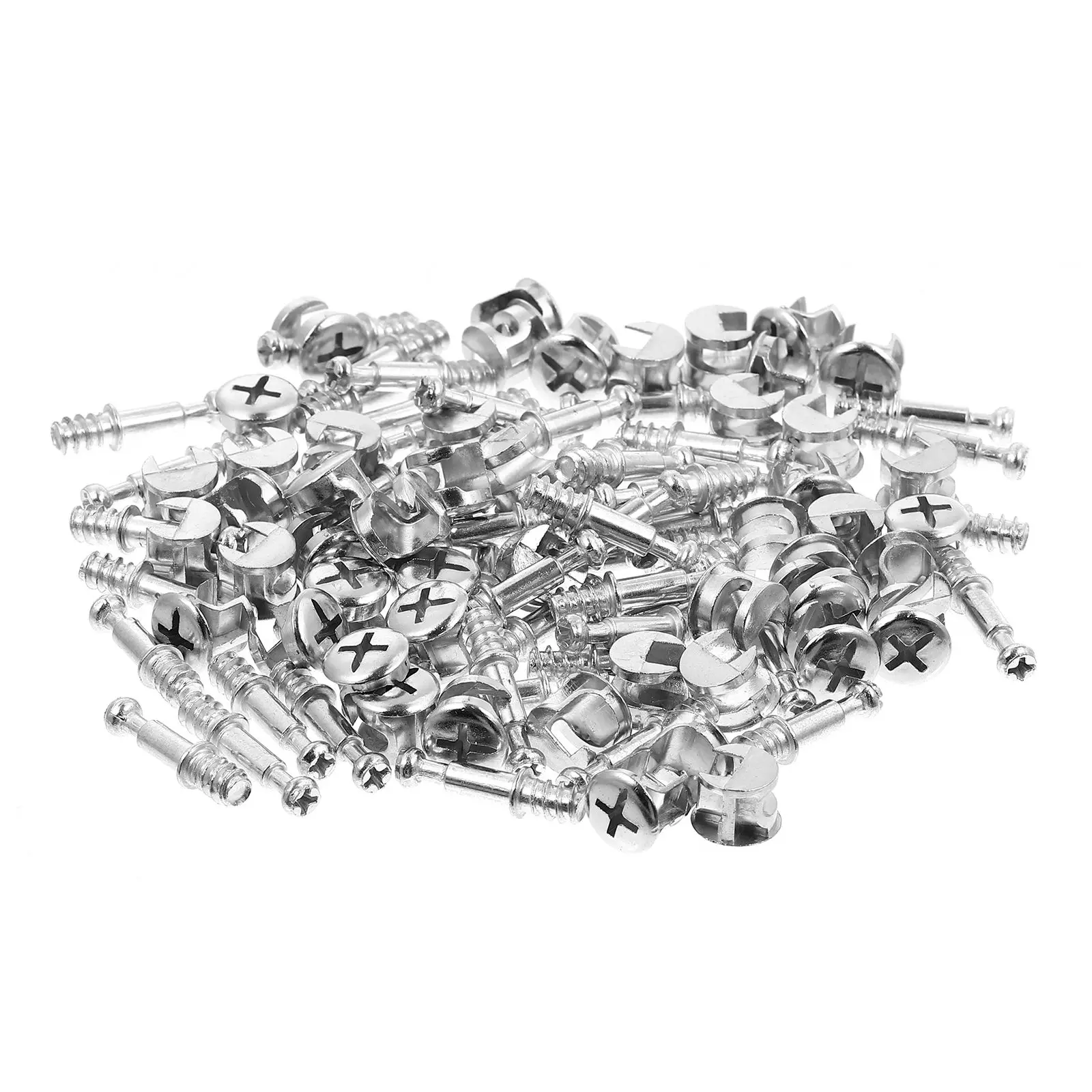 

50 Sets Furniture Connecting Alloy Nuts Tools Cam Fitting Pre Inserted Nut Wood Furniture Fixation Hardware Solution