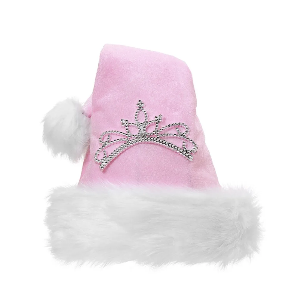 With Long Hairy Crown Christmas Hat Soft Large Over-Sized Thicken Xmas Hat Christmas Xmas Party Supplies Plush Winter Cap Adults