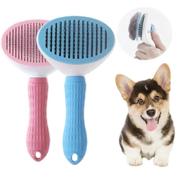 Pet Grooming Comb Dog Hair Removal Stainless Steel Automatic Hair Fading Kitten Comb Puppy Grooming Massage Brush Dog Supplies