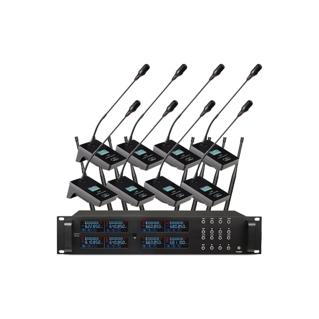 H8608 Professional One To Eight Wireless Conference Microphone Gooseneck