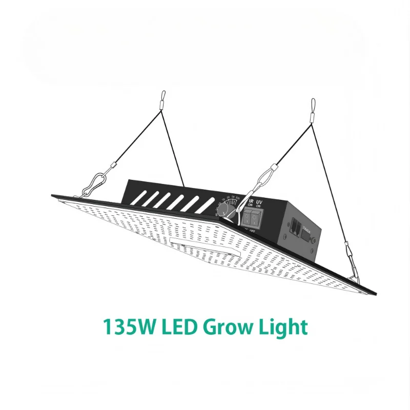 LED Grow Light UV IR Separate Control 135W Full Spectrum Integrated Timer Plant LED Light