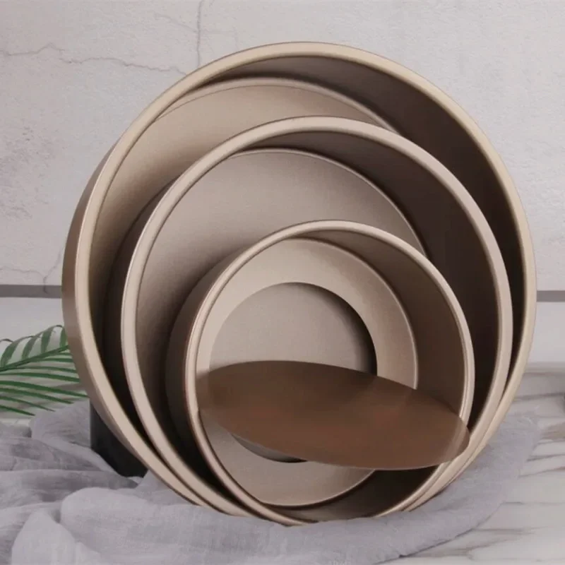 Round Cheese Cake Pan 6-Inch & 8-Inch & 10-Inch Cylinder-shaped with Removable Bottom Non-Stick Bakeware Cake Mold Cake Mould