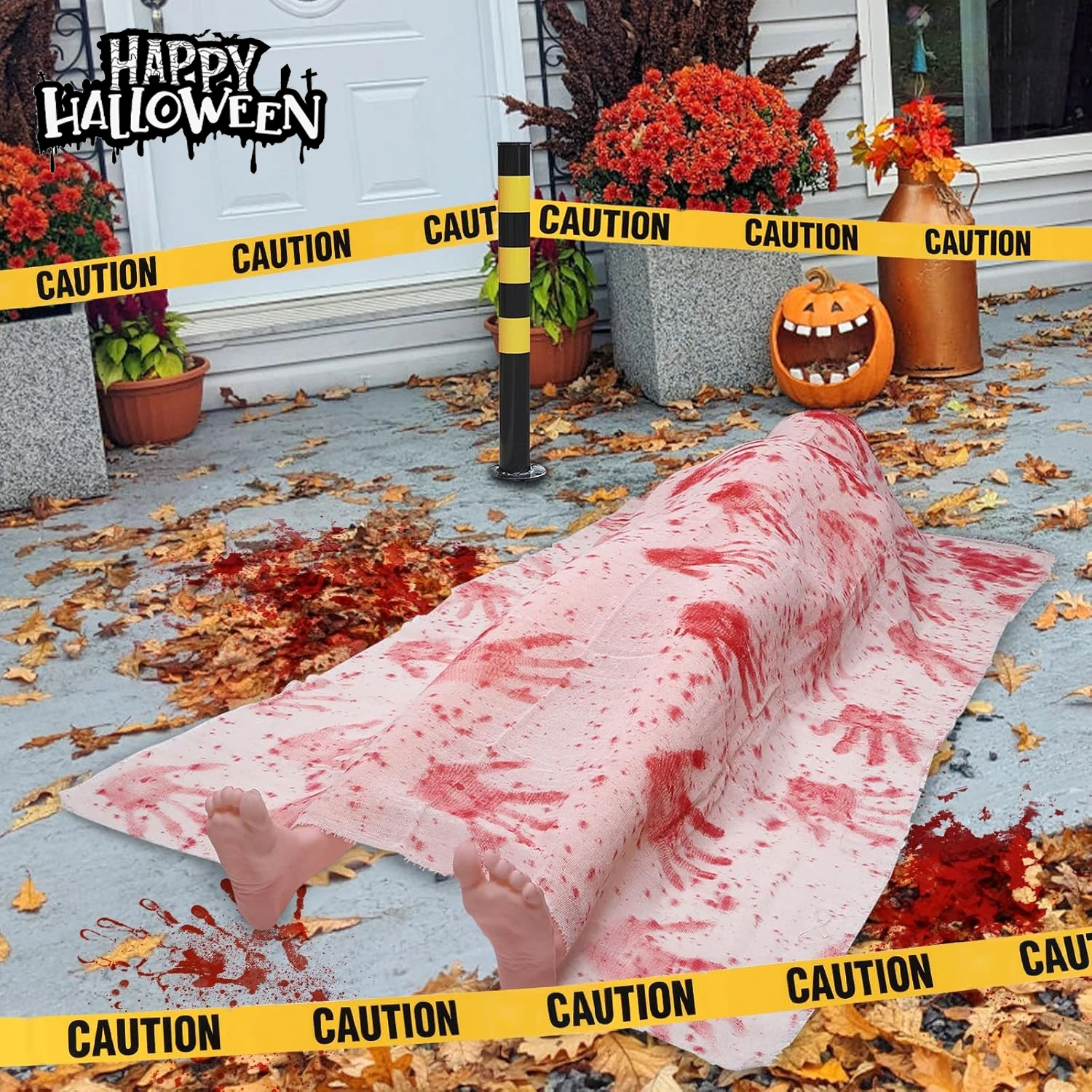 

Halloween Decor Scary Hallowmas Back From Grave Undead Victim Prop Professional Haunt Zombie Horror Haunted House Party Display