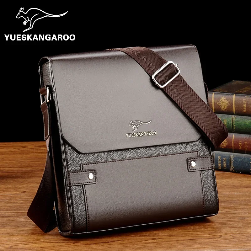 Imagem -04 - Bolsa Mensageiro de Couro pu Masculina Bolsa Tiracolo Masculina Bolsa de Negócios Casual Luxo Vintage Marido Moda Nova