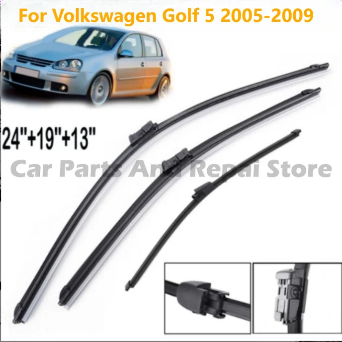 For Volkswagen Golf 5 2005-2009 Auto Boneless Wiper Blades, Easy Installation Stable Operation