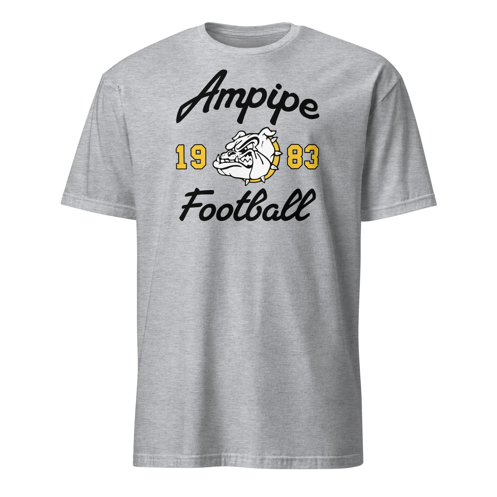 Men's Retro Ampipe Soccer 1983 Bulldog Pattern Retro Sports Short Sleeve T-shirt Casual Street Topy