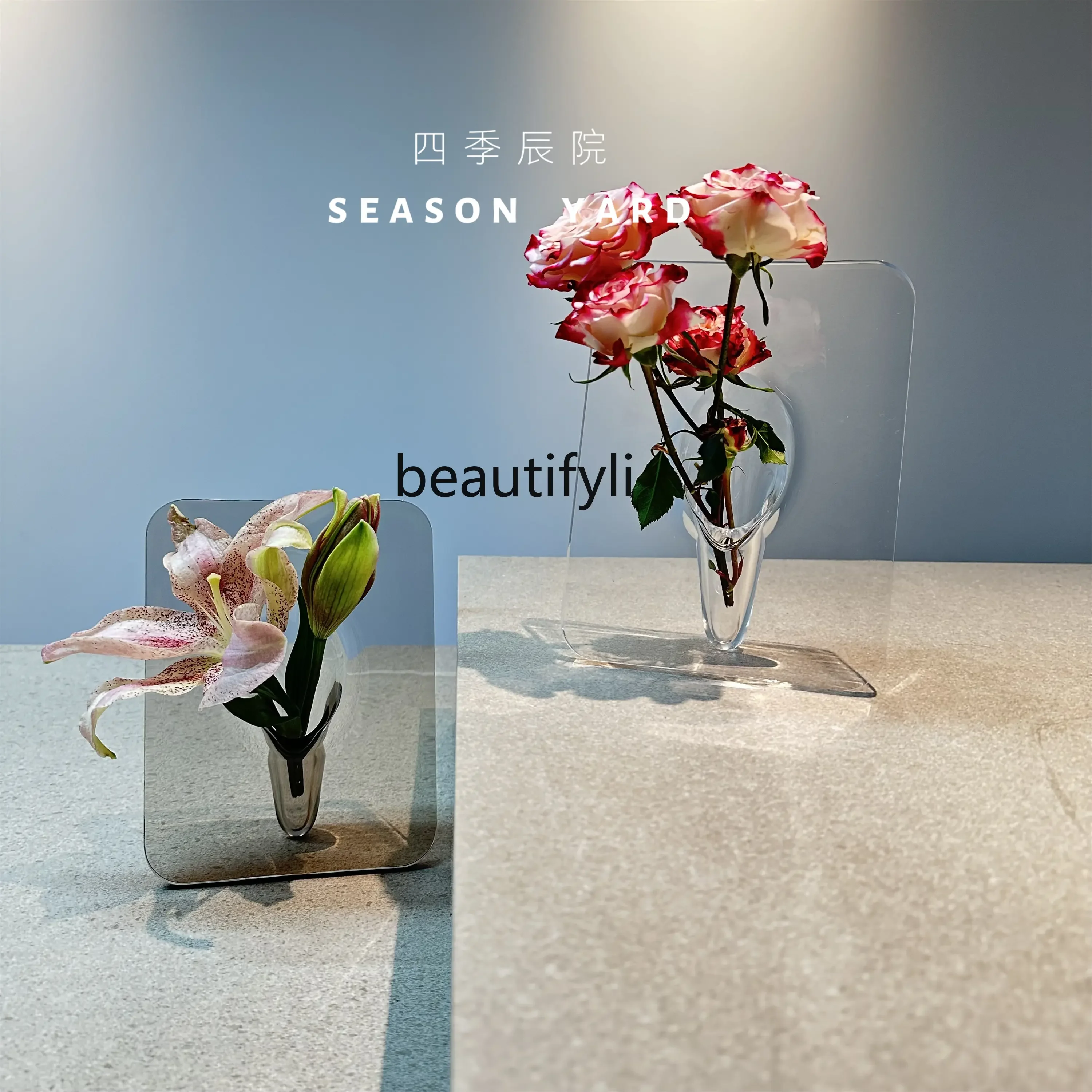 Nordic Creative Art Photo Frame Vase Hydroponic Flower Container Coffee Shop B & B Sample Room Decoration