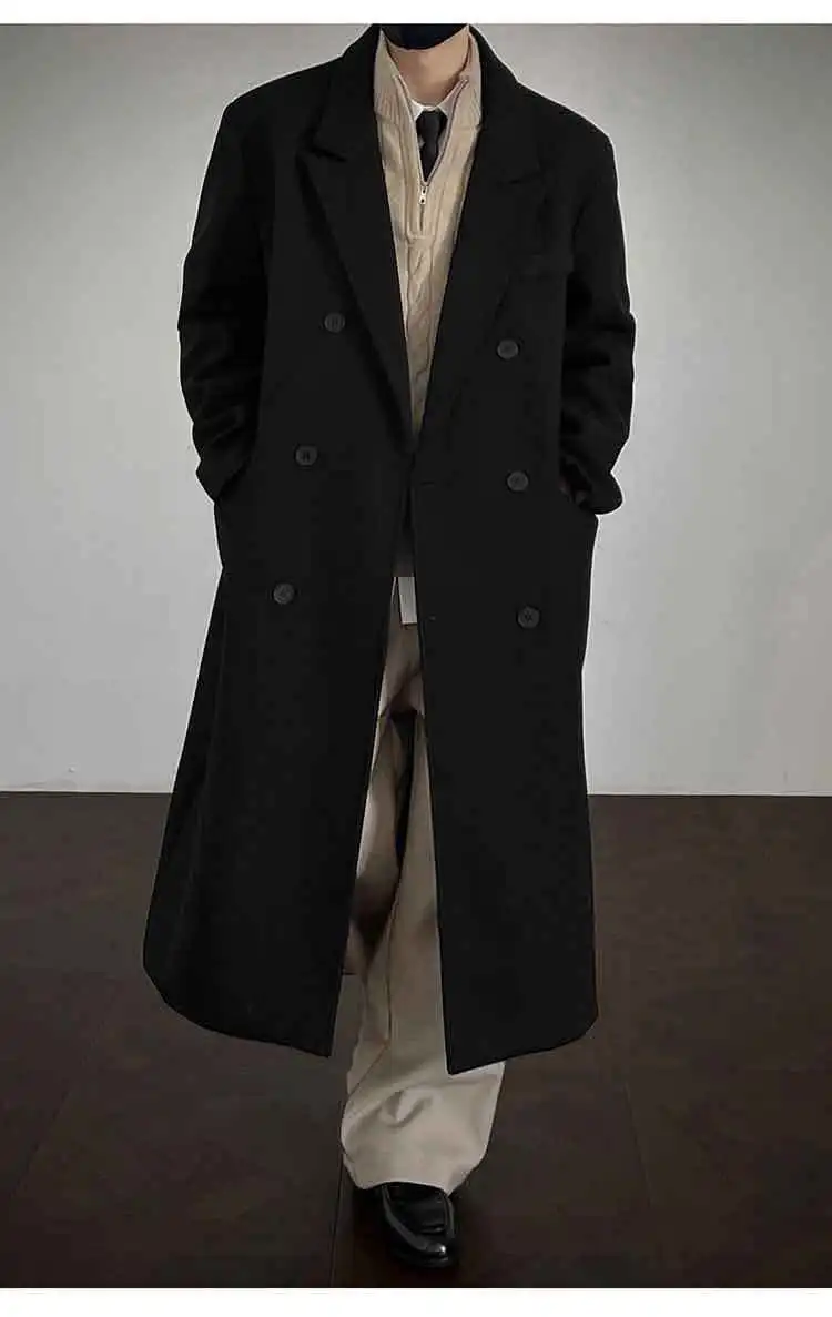 

Мужское длинное пальто из шерстяной смеси для зимы, сафари, приключений, экспедиций, путешествий, туризма, отпуска и отдыха