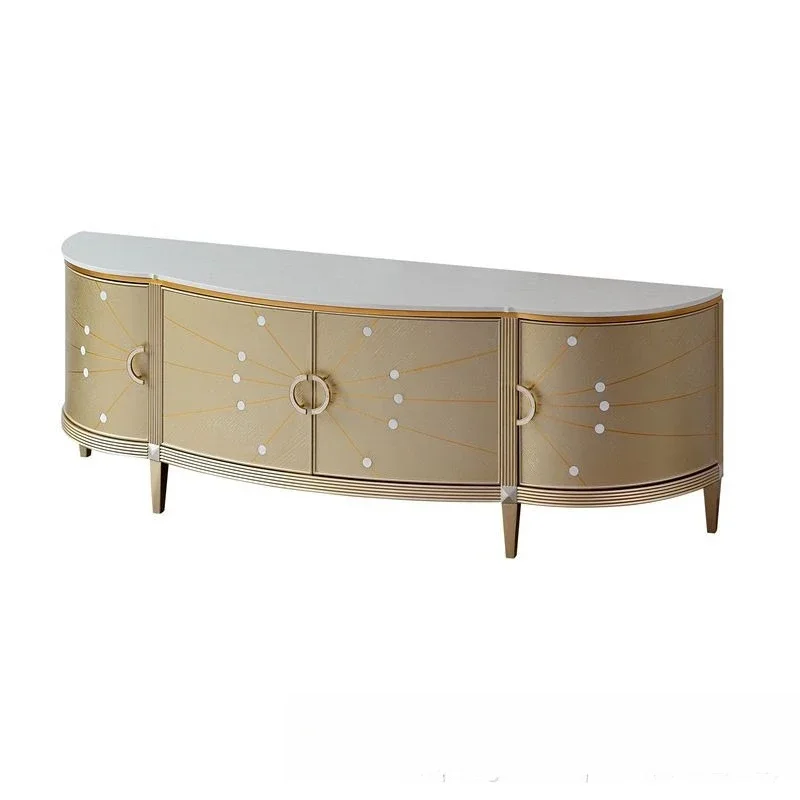 

Light luxury fashion high-end solid wood TV cabinet simple living room villa oak audio-visual cabinet