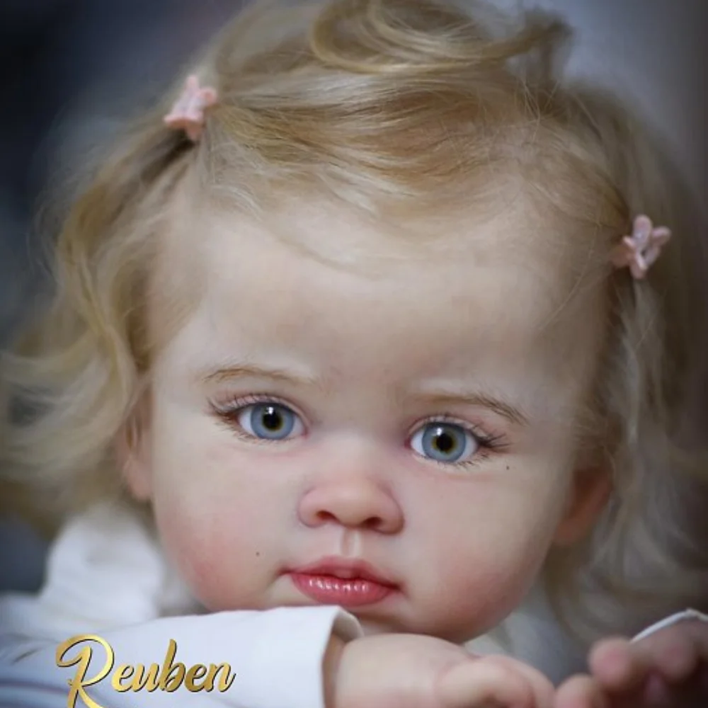 24 Inches Reborn Doll Kits Reuben New Face Realistic DIY Unfinished Unpainted Vinyl Toddler Parts Reborn Doll Mold