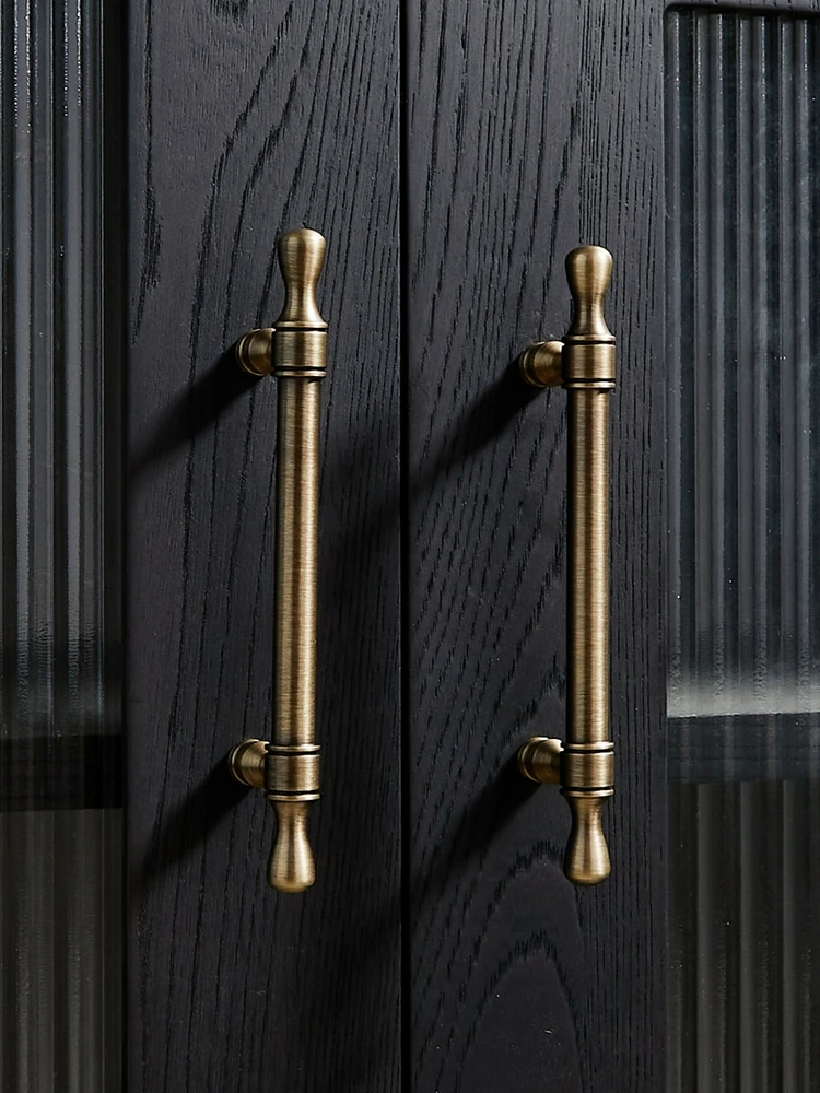 ANXIANG Антикварная латунная дверная ручка шкафа с каплями воды, античная бронза, ручка ящика во французском стиле