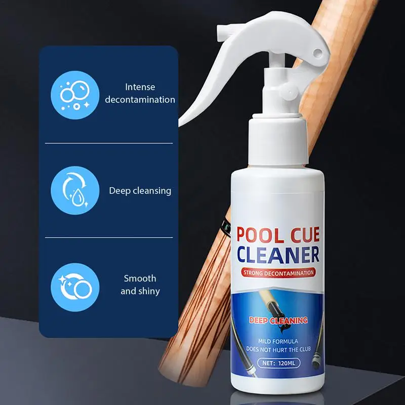120ml Pool Cue Finish Cleaner Billiard Cue Cleaner Shaft Conditioner Powerful Stain Removal Spray Pool accessories