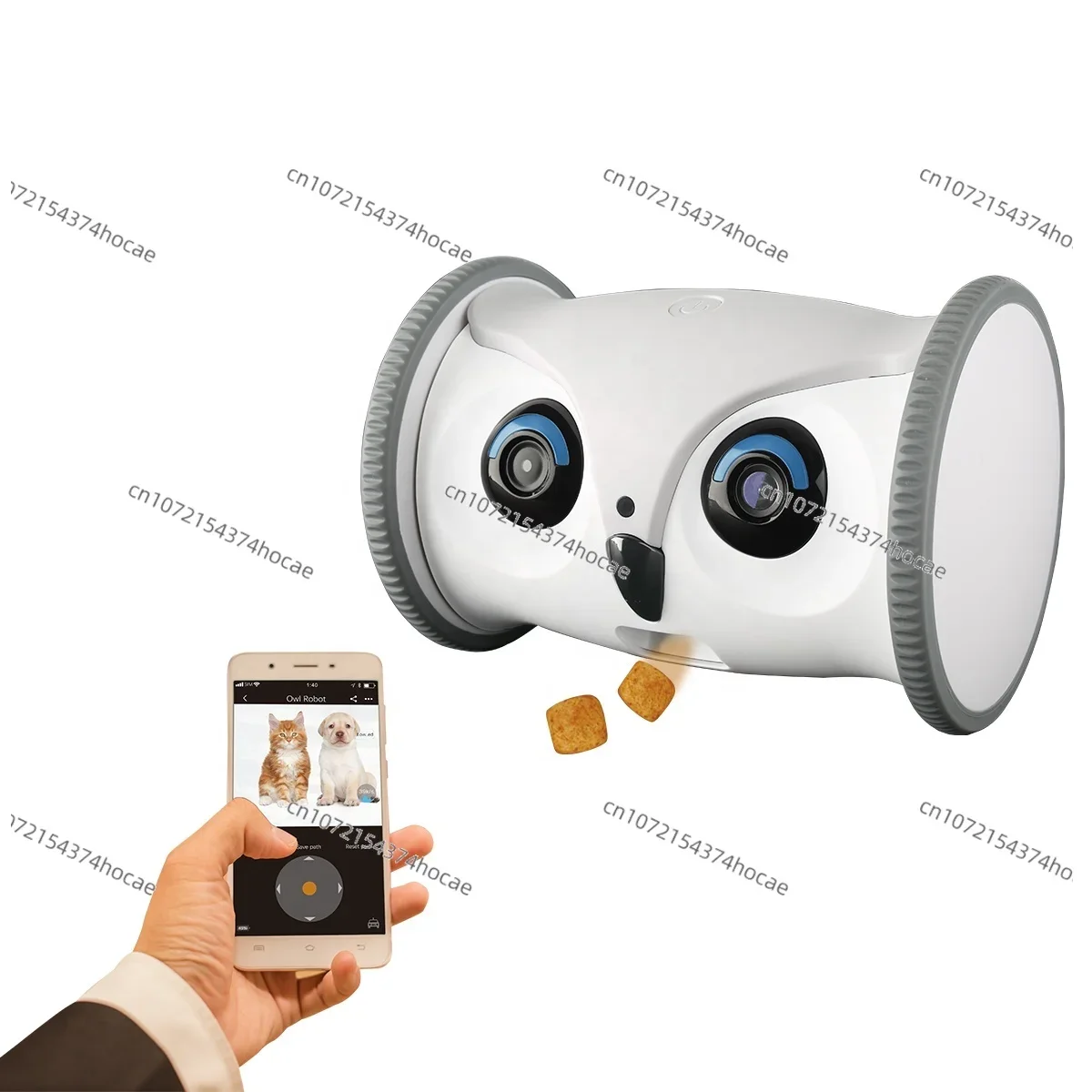 big automatic interactive smart pet cat dog toys for pets, electronic automatic christmas dog cat Owl Robot toy for dog