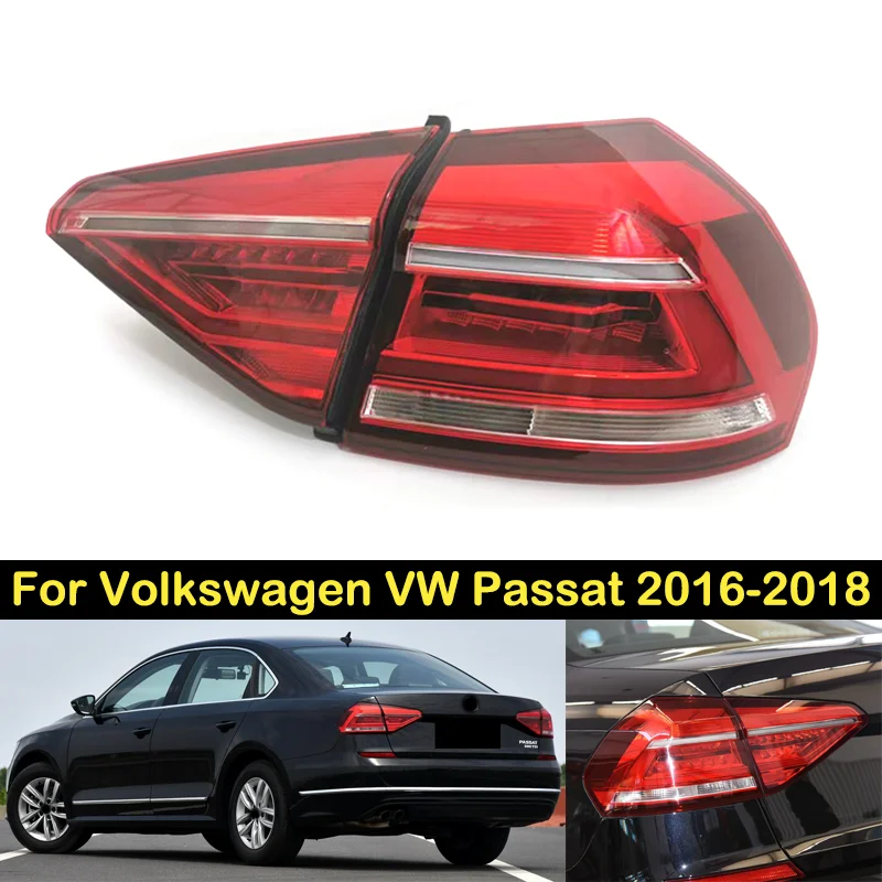 DECHO Taillight For Volkswagen VW Passat 2016 2017 2018 Brake Light Rear bumper taillamps tail light Assembly