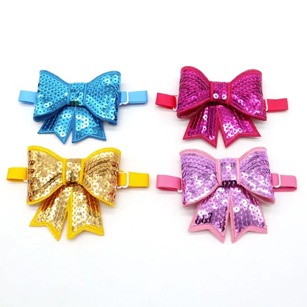 

30ps Sequin Samll Dog Cat Dog Bowtie Bright Dogs Bow Ties Neckties For Dogs Pets Wedding Accessories Dog Grooming Pet Accessorie