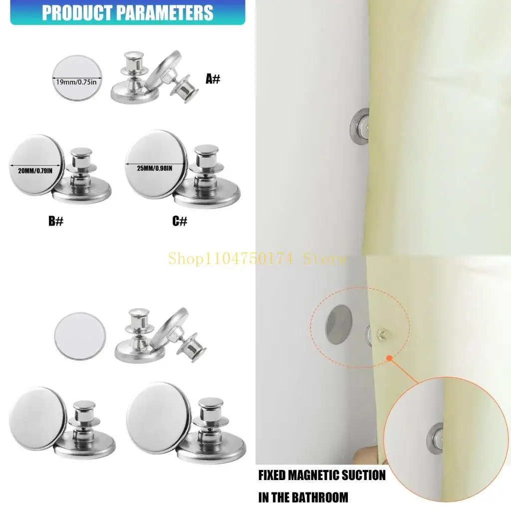 10 Pairs Strong Magnetic Curtain Clips Prevent Light Leaking Drapery Holders Buckles Hiding Design Multipurpose Use