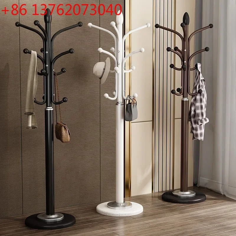 

Европейская напольная вешалка для одежды класса люкс с мраморным основанием, для спальни и гостиной, из кованого железа, простая вертикальная вешалка для сумок