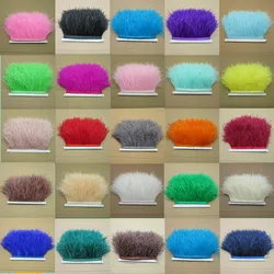 10 Yards 8-10CM Ostrich Feathers Trim Fringe for DIY Dress Sewing Crafts Costumes Decoration