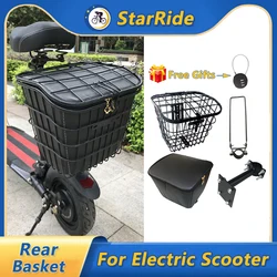 Universal Electric Scooter Front and Rear Basket for KUGOO M4 Pro XIAOMI M365 Electric Scooter Waterproof Basket Accessories