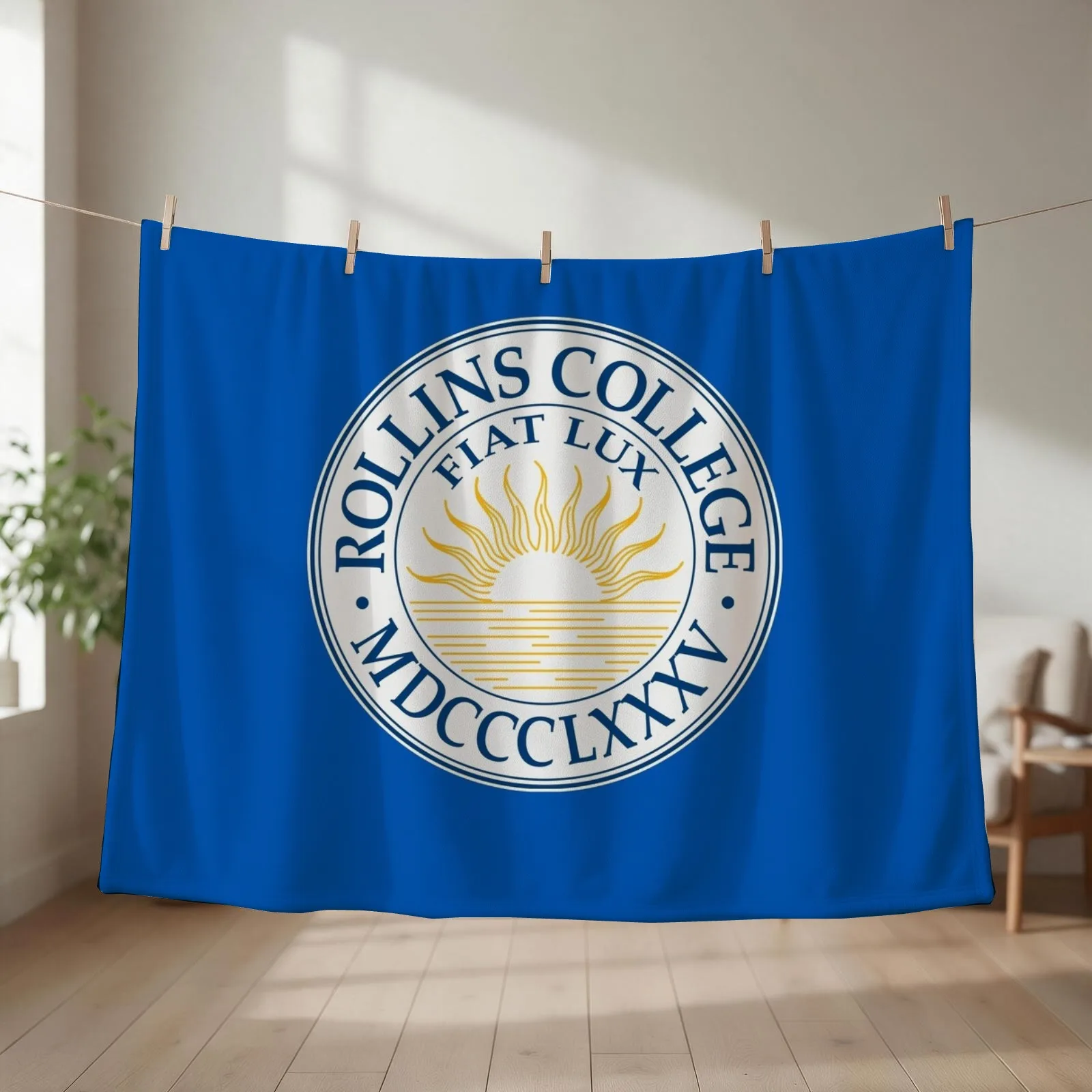 Rollins College Throw Blanket sofa bed Luxury Designer heavy to sleep Winter beds Blankets