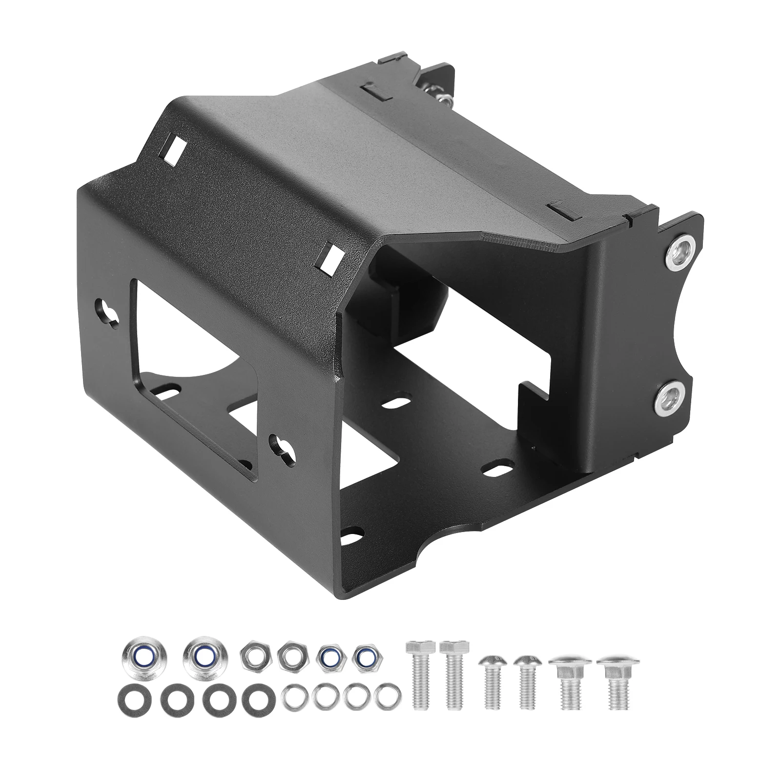 

SucceBuy Trailer Hitch Winch Mount 2000-3600 lbs 2 Mounting Hole Design for Select Polaris Sportsman Models (2009 and Newer)