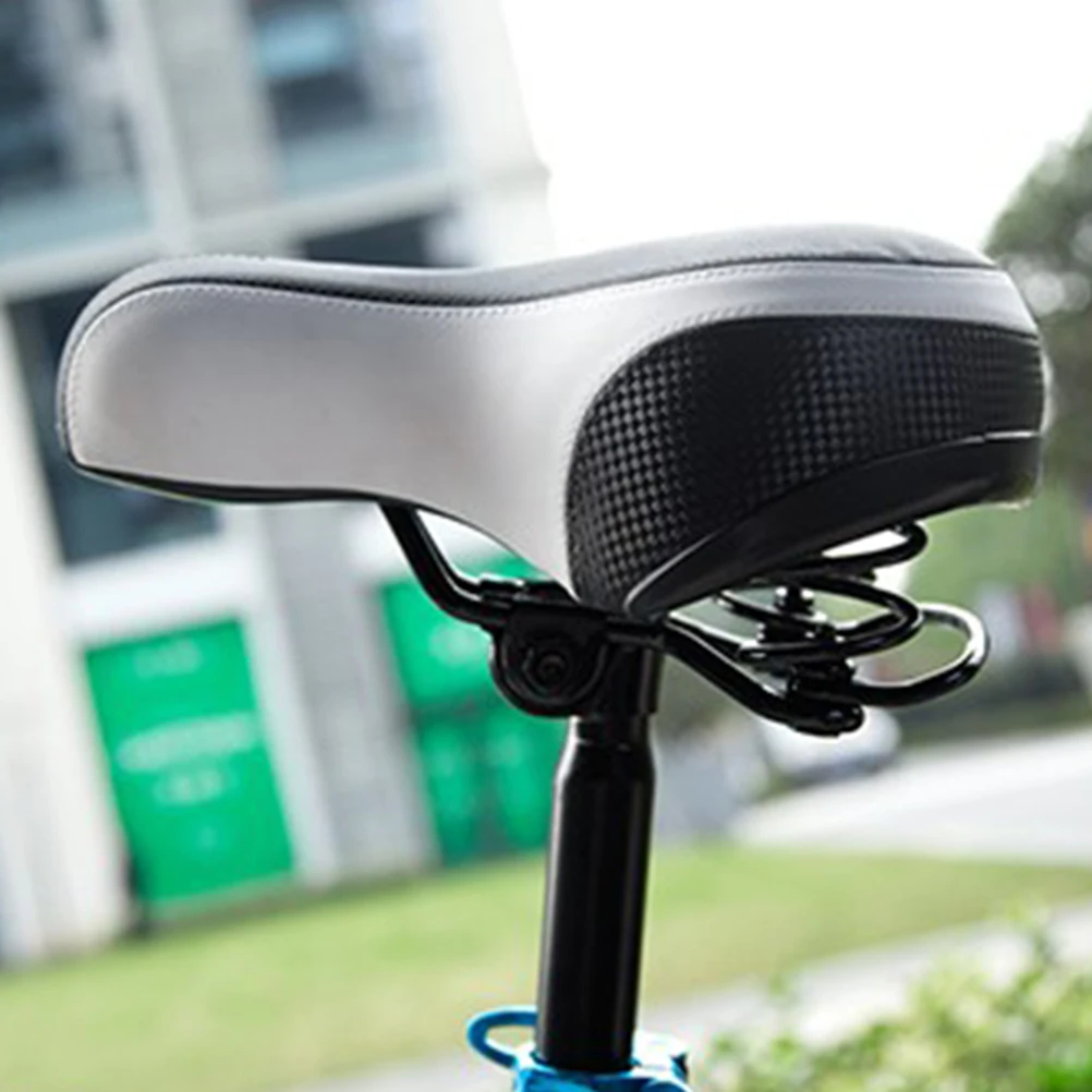 

Bicycle Seat Bike Saddle Cushion Thick Padding Dual Spring Suspension Fits Most Bikes Mountain Bikes Easy Install Superior