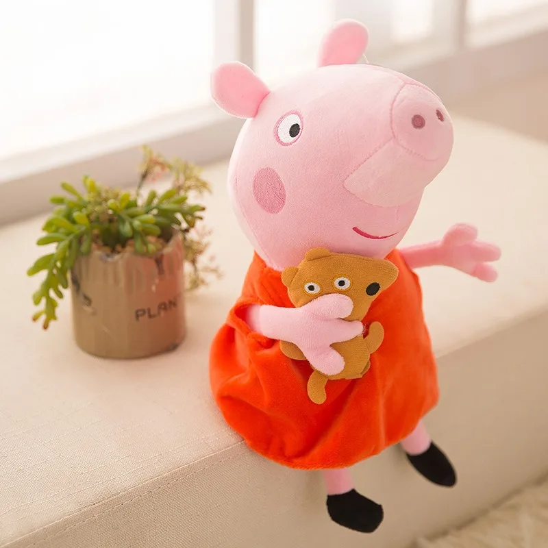 30CM Peppa Pig Plush Toys Stuffed Doll Genuine Pig Mom and Dad Model Children\'s Toys Cartoon Anime Figure George Kids Gifts