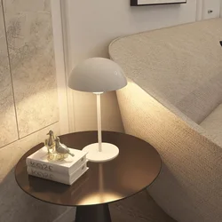 Mushroom Small Table Lamp Living Room Bedroom Study Bedside Table Lamp E14 Simple Black White
