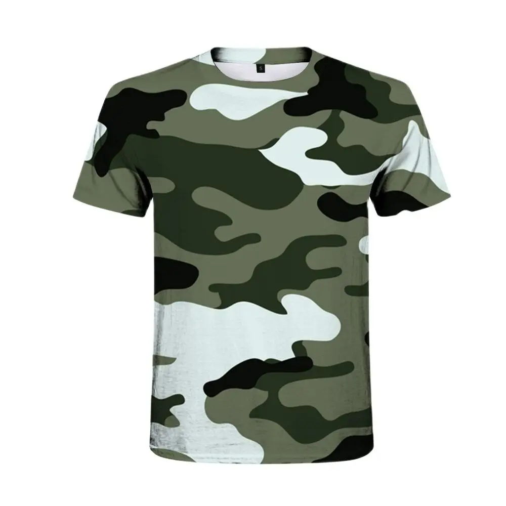 Marine Corps Field Camo Summer Vintage 3D Printed Men\'s Outdoor Sports Simple Tough Guy Style Round Neck Short Sleeve T-shirts