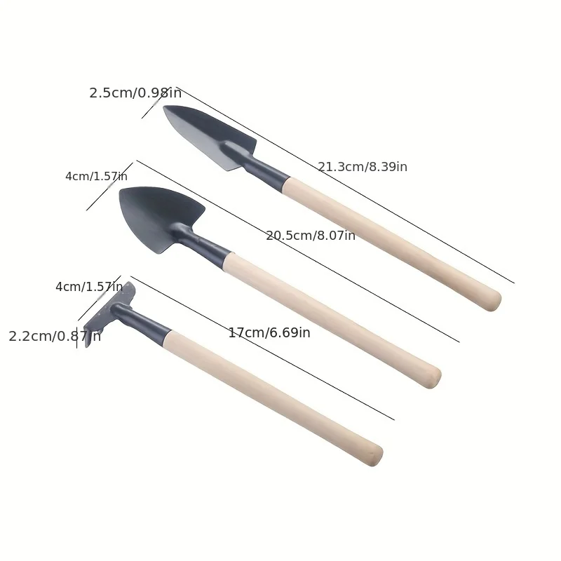 2pcs 3Pcs/Set Mini Shovel Spade Creative Portable Plant Small Rake Beach Soil Scoop Growing Garden Flower Pots Planters Supplies