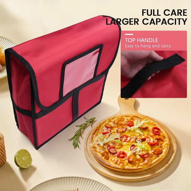 Insulated Pizza Food Delivery Bag Professional Large Pizza Delivery Bag Moisture-Proof Pizza Box