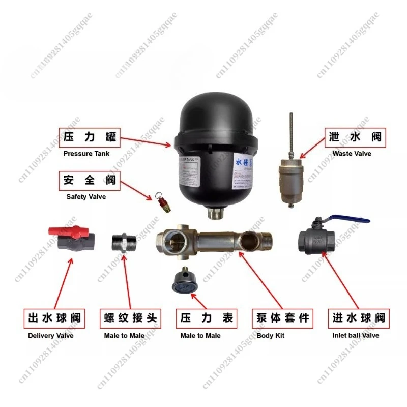 1 Edelstahl-Wasserschlagpumpen-Kit, hydraulische Ram-Pumpe, Wasserschlagpumpe – Detail 6