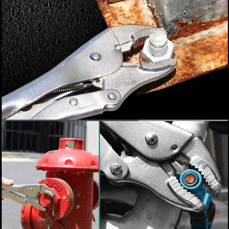 LAOA Schraubzangen-Set 5/7/10 Zoll, Rundzange, Schweißwerkzeug, gerade Zange, Schraubzange mit feststellbarer Spitze, Schraubzangen für Heimreparaturen und Wartungsarbeiten – Detail 5