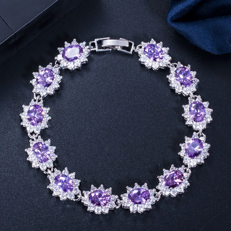 Exquisite Shining Zircon Crystal Sunflower Bracelet Women Fashion Dinner Casual Party Jewelry Girls Gift