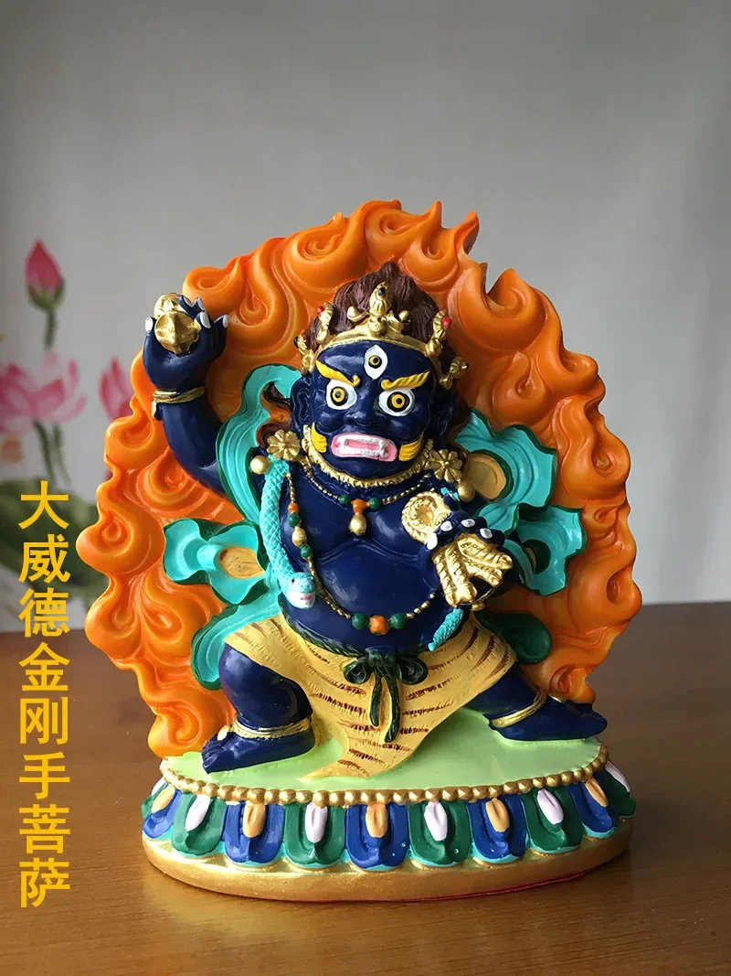 

Hand Painted,Vajrapani, King Dense Tracks Wead The Bodhisattva, Small Statues Of Yamantaka , Buddha Figurine