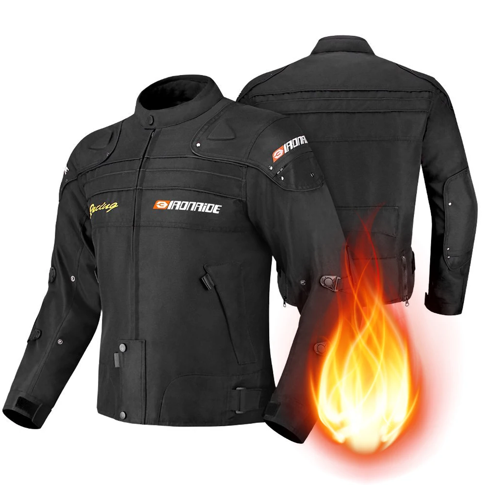 

Мужская мотоциклетная куртка, зимняя теплая блузка, морозостойкая водонепроницаемая мотоциклетная куртка, черное мотоциклетное снаряжение