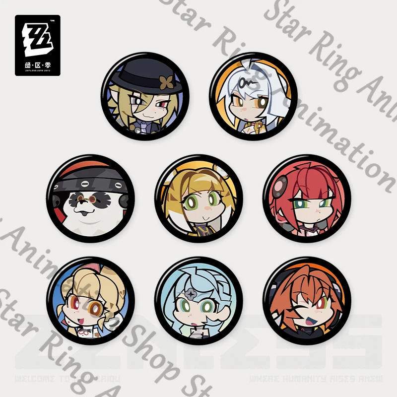 

Zenless Zone Zero официальная подлинная серия Matching, портрет головы агента, мини-значок Fifth Edition, коллекционное издание, подарок