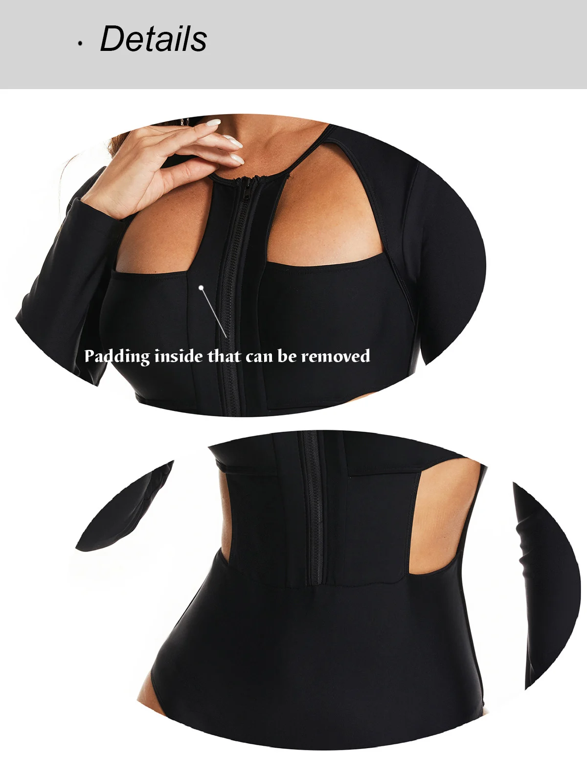 Sport One Piece Swimsuits Long Sleeved Swimwear Black Rash Guard Women 2025 Surf Swimming Suits for Women (UPF 50+)