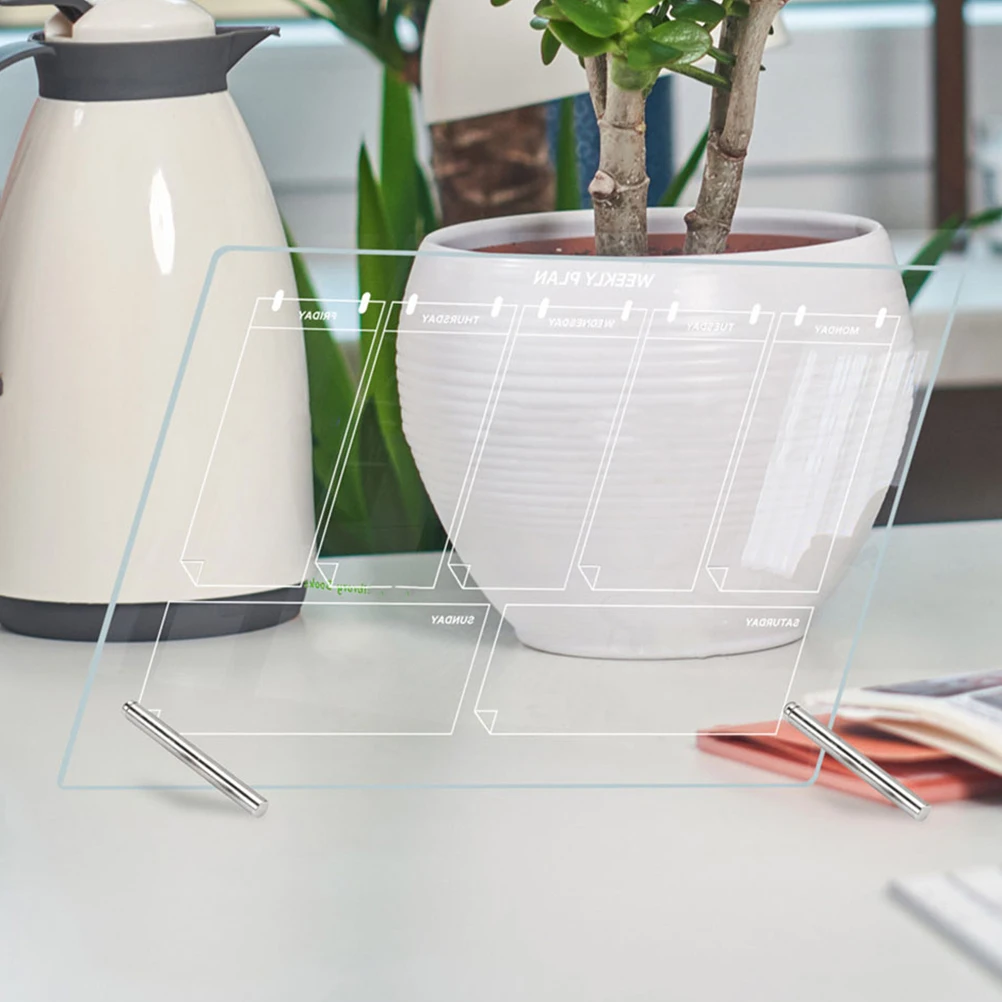 

Clear Transparent Acrylic Whiteboard for Desk Dry Erase Writing Board Household Memo Pad Erasable Surface Easy Wipe