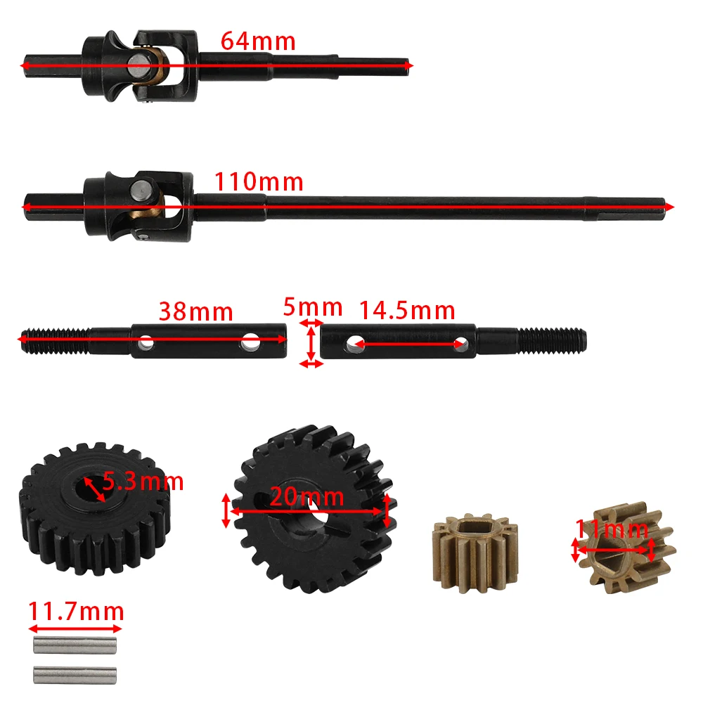 الصلب العالمي المشترك الجبهة الخلفية CVD محرك رمح ل 1/10 محوري SCX10 III بوابة المحور AR45 RC ترقية السيارات استبدال أجزاء