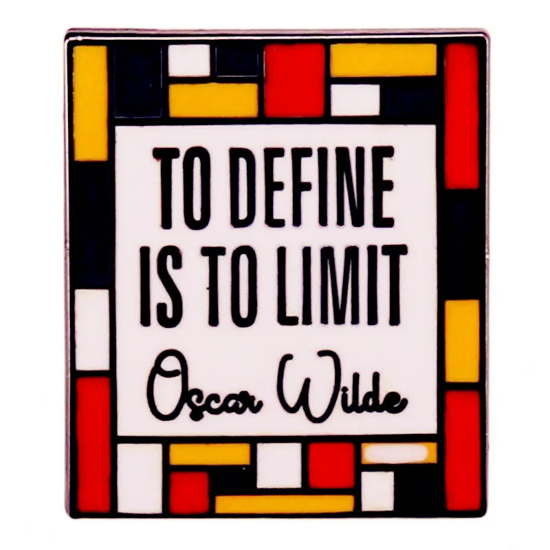 Oscar Wilde Quote Metal Badge To Define Is To Limit Lapel Pin The Picture Of Dorian Gray Literary Brooch