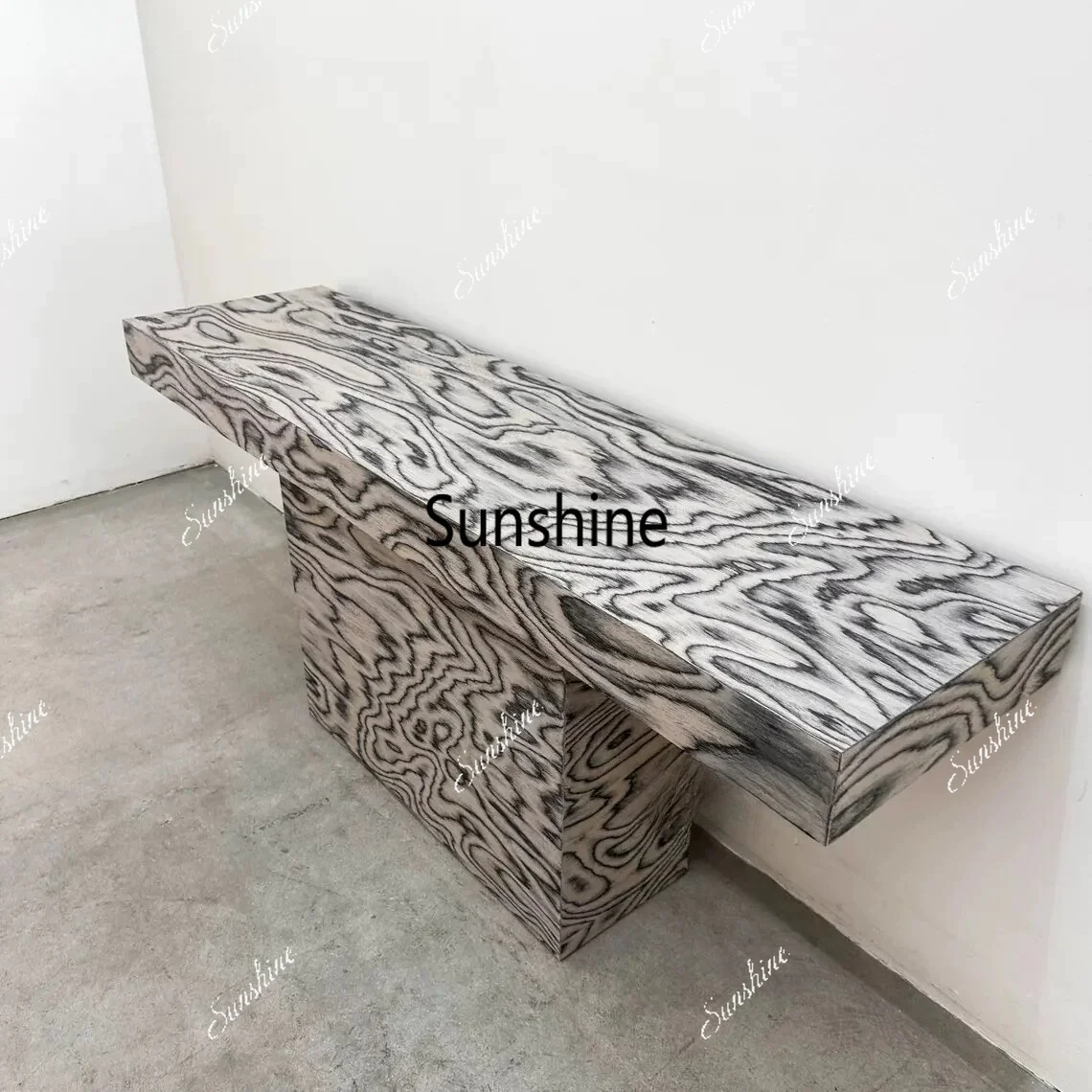 Retro light luxury living room entrance aisle tree tumor entrance end view platform
