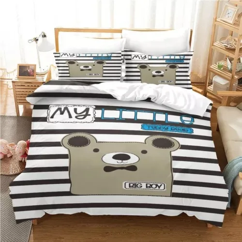 

Toy Bear Duvet Cover Bedding Set Decoration Gift Suitable for Children Boys Girls and Adults Soft Comfortable and Breathable