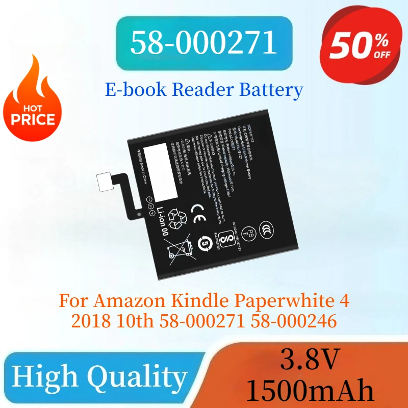 

High Quality 3.8V 1500mAh ST22 E-book Battery For Amazon Kindle Paperwhite 4 2018 10th 58-000271 58-000246 Replacement Battery